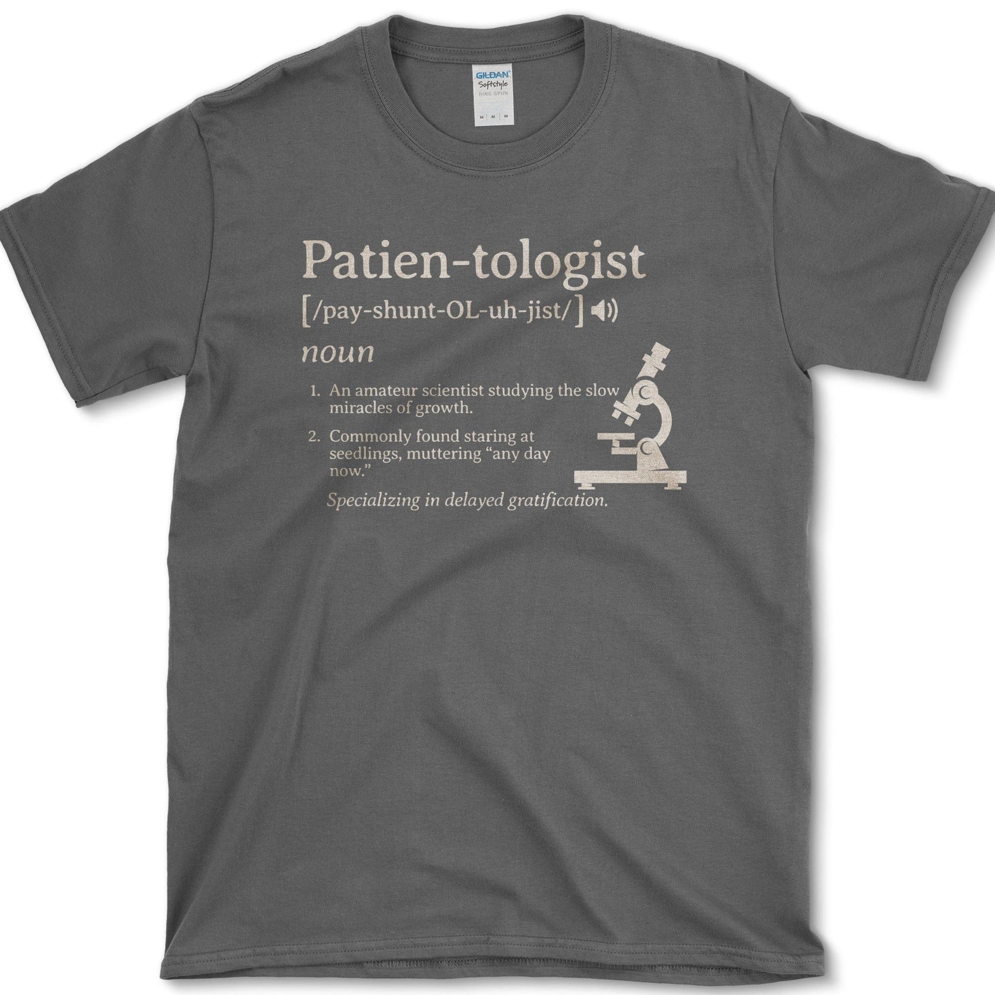 Patien-tologist T-Shirt Essential Tees / S / Dark Heather Physical Item