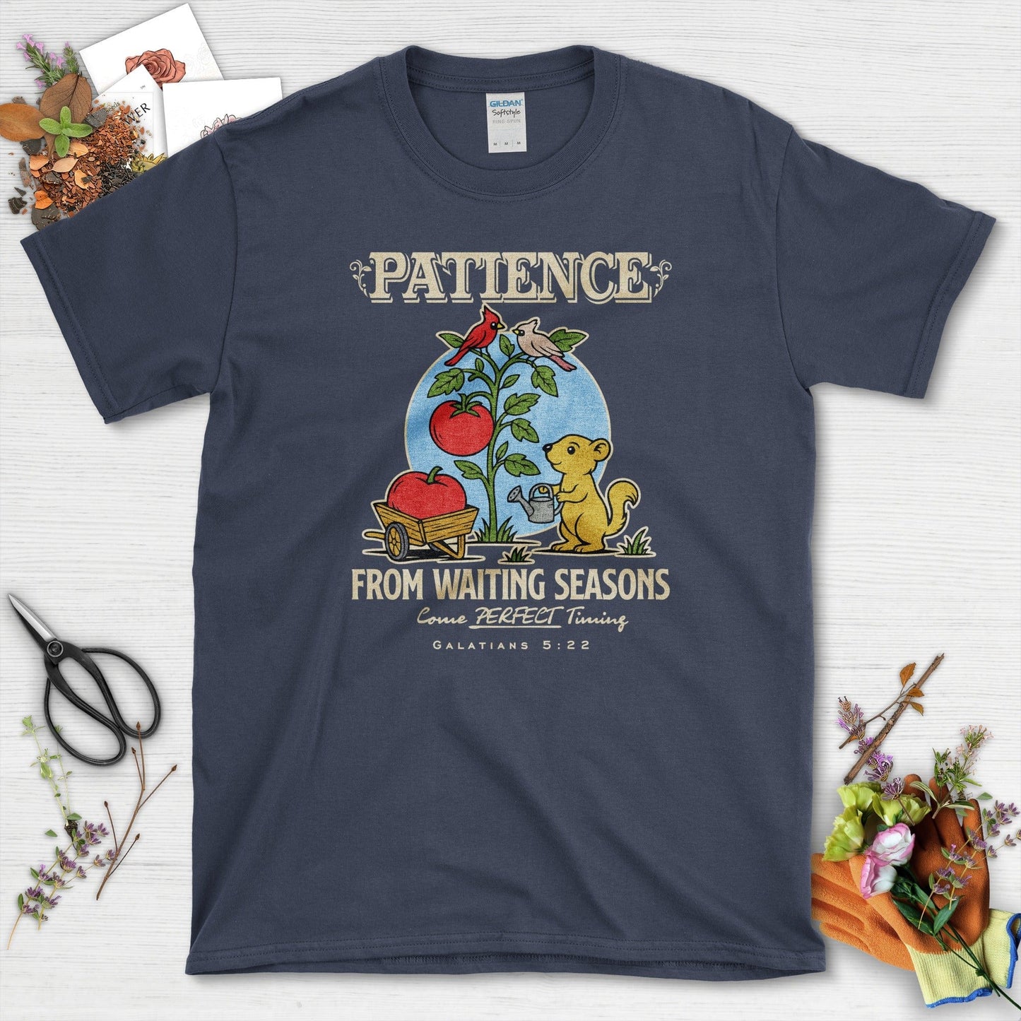 Patience from Waiting Seasons T-Shirt Essential Tees / S / Navy Physical Item