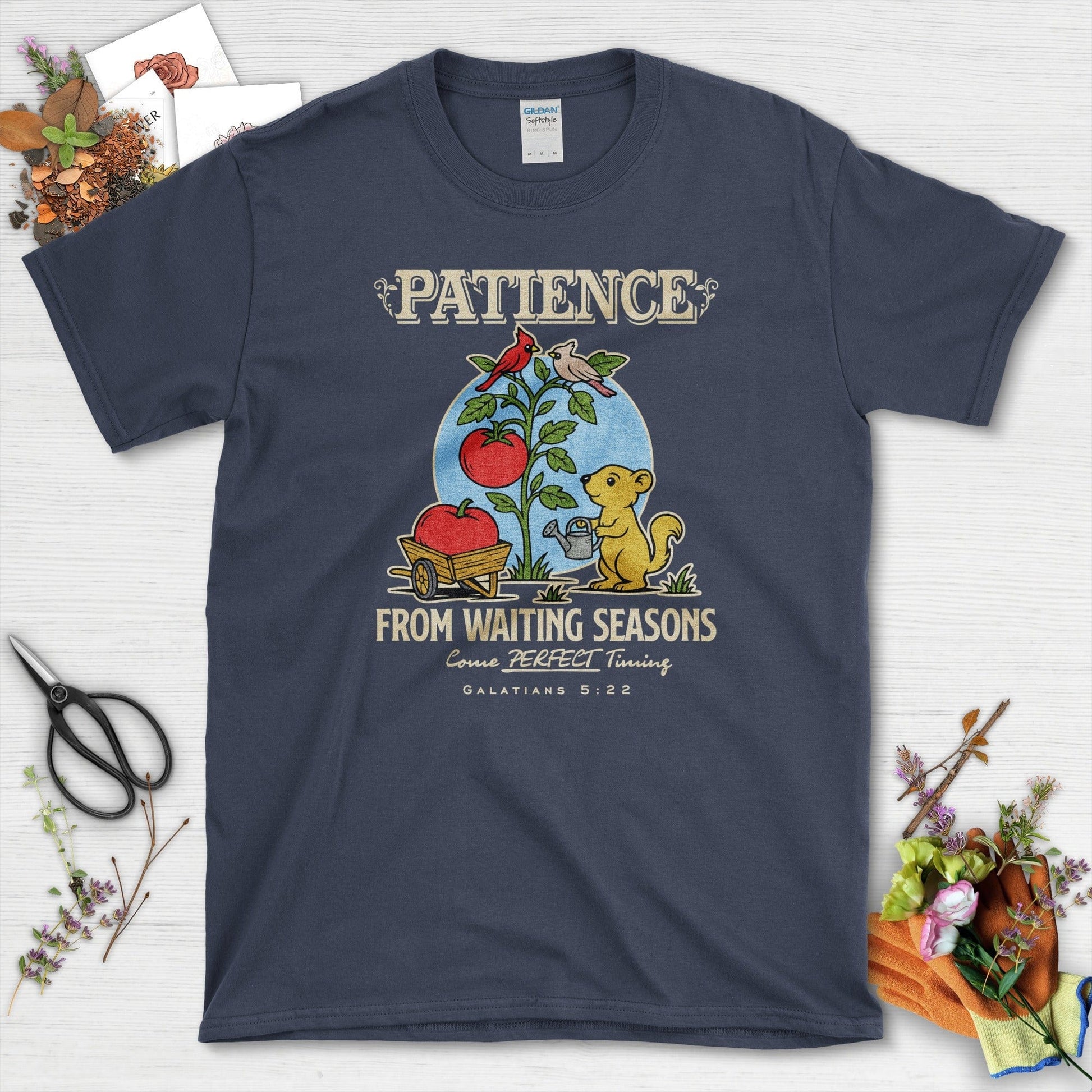 Patience from Waiting Seasons T-Shirt Essential Tees / S / Navy Physical Item