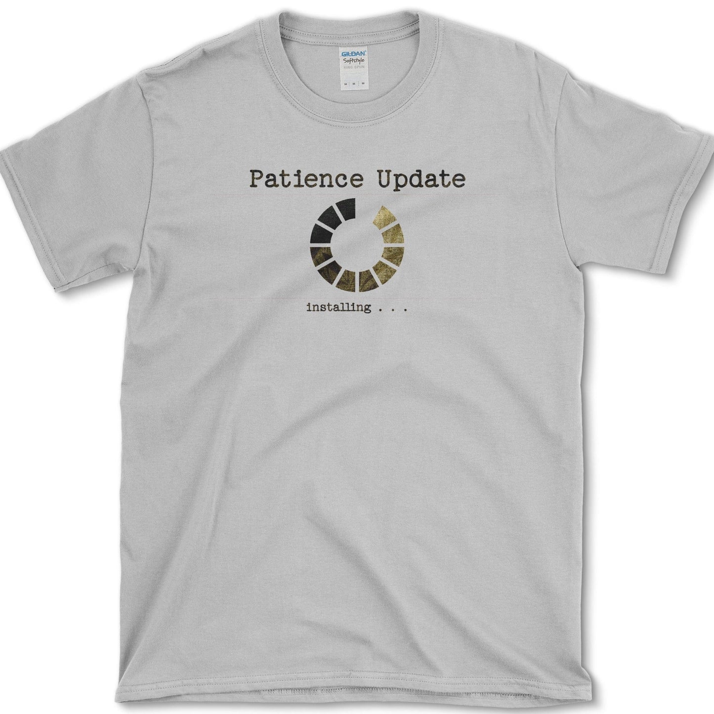 Patience Update Installing T-Shirt Essential Tees / S / Sport Grey Physical Item