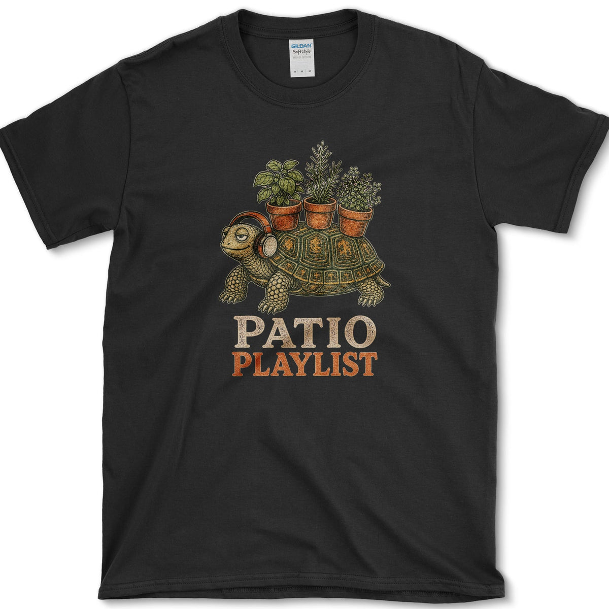 Patio Playlist T-Shirt S / Black Essential Tees
