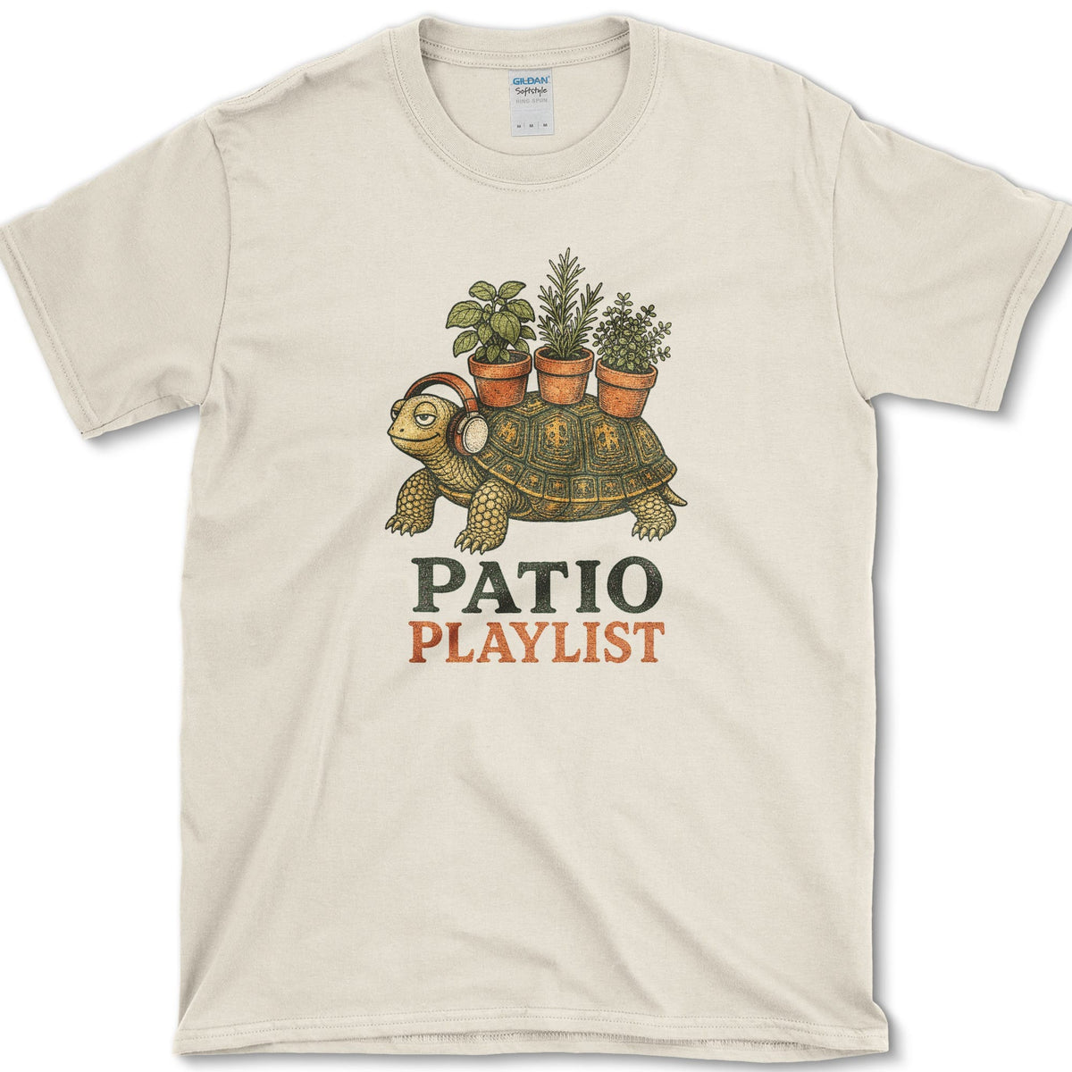 Patio Playlist T-Shirt S / Natural Essential Tees