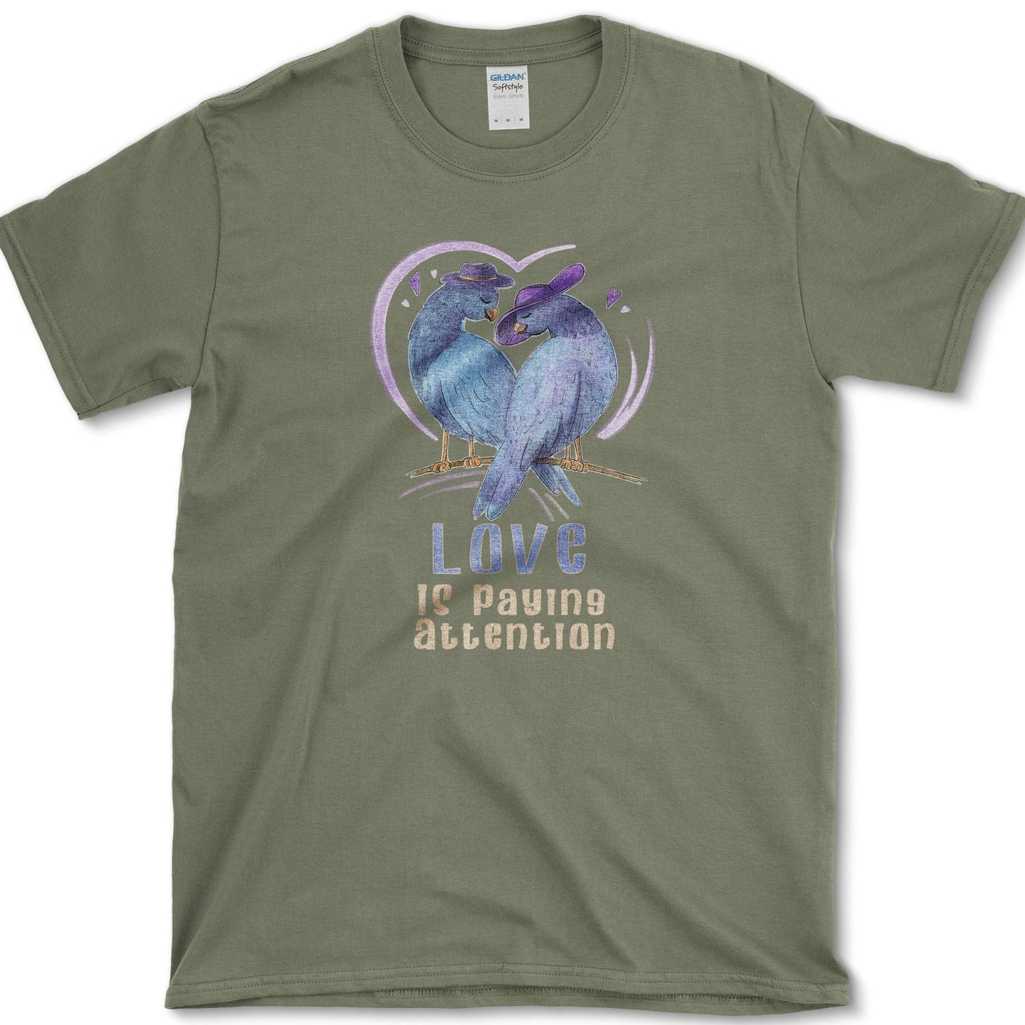 Paying Attention T-Shirt Essential Tees / S / Military Green Physical Item