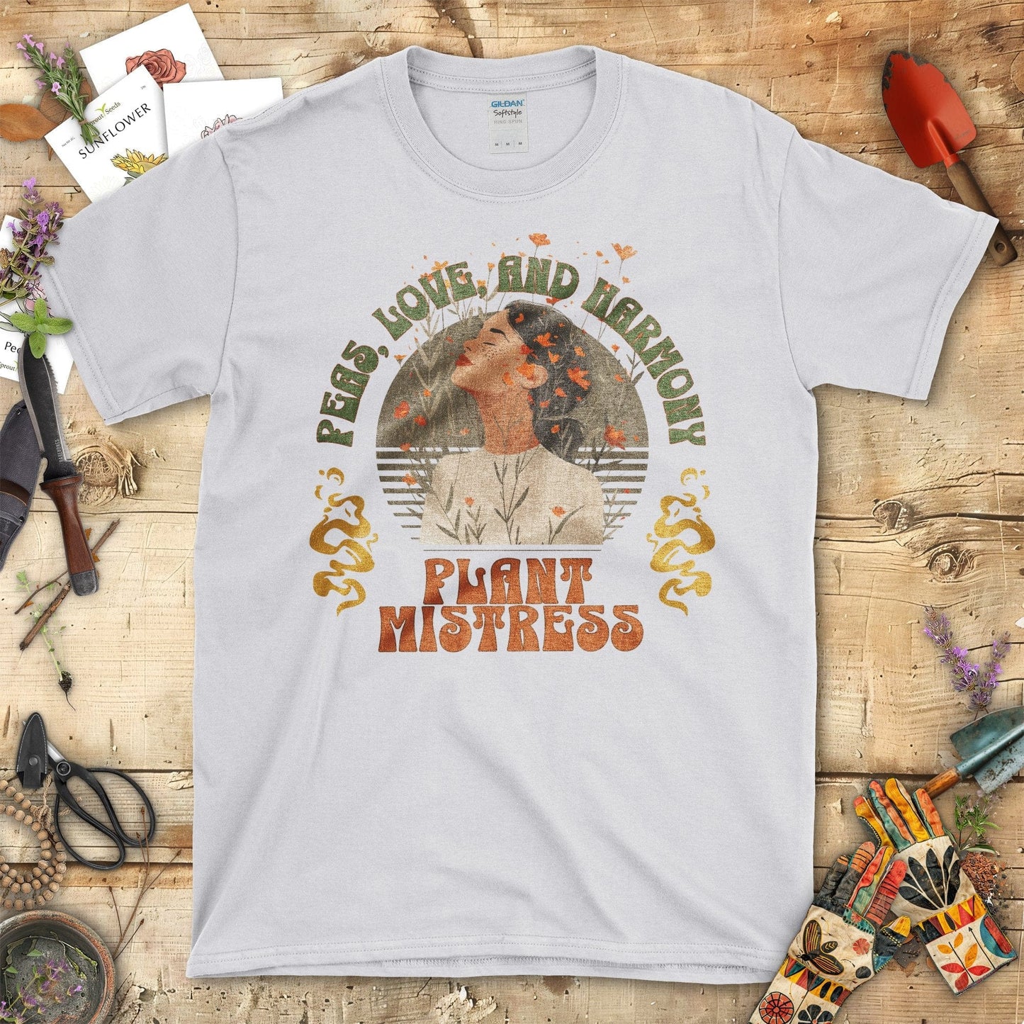 Peas Love And Harmony Plant Mistress T-Shirt Sport Grey / S T-Shirt