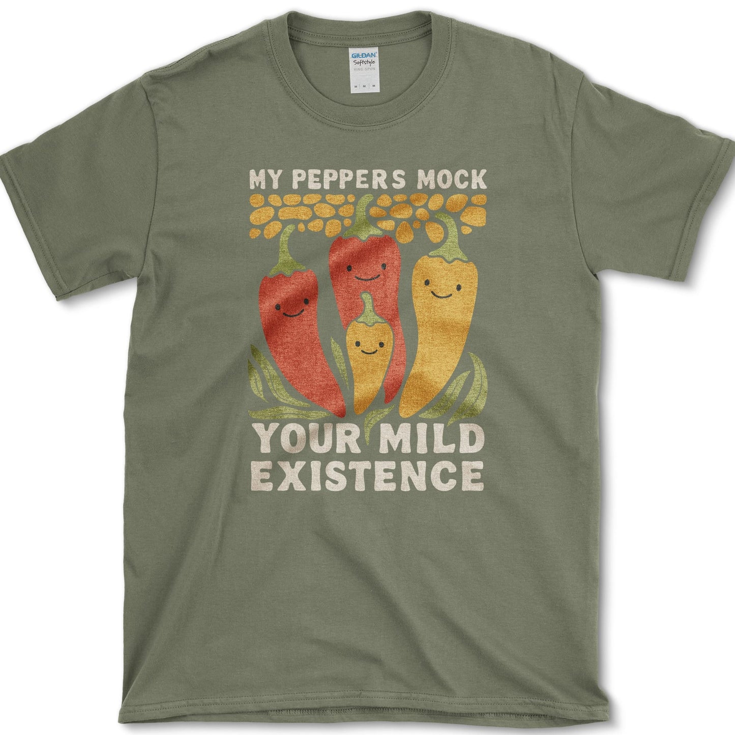 Peppers Mock Existence T-Shirt Military Green / S Essential Tees