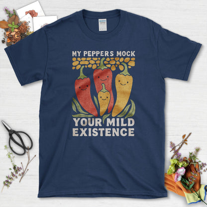 Peppers Mock Existence T-Shirt Navy / M Physical Item