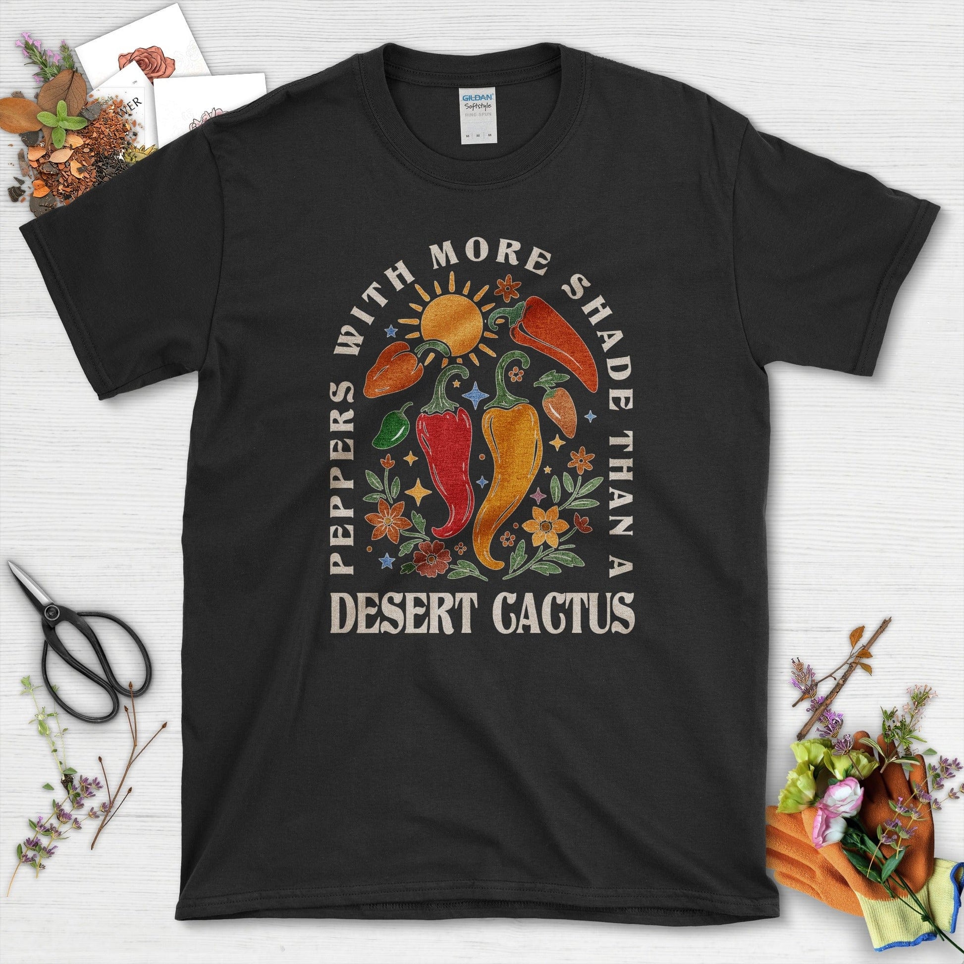 Peppers More Shade than Cactus T-Shirt Black / M Physical Item