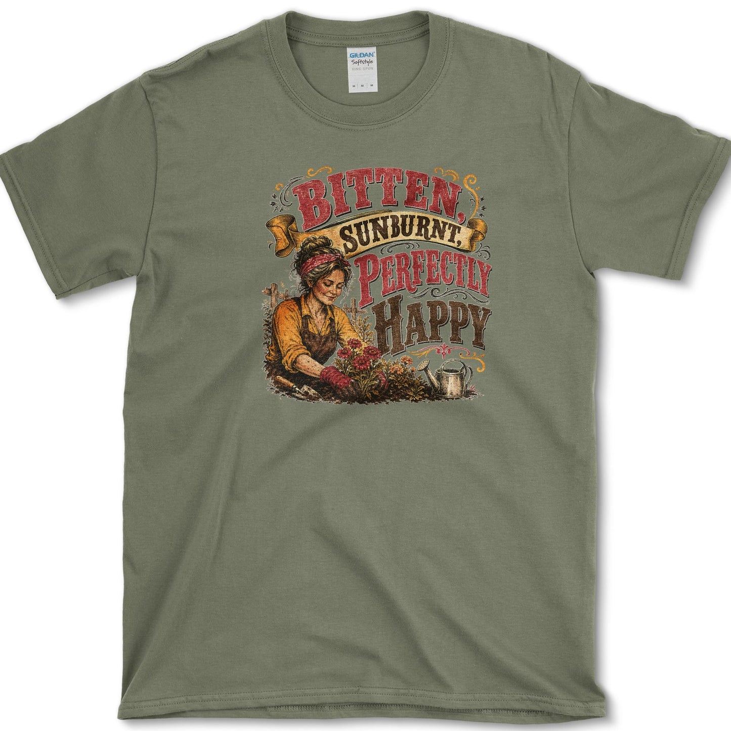 Perfectly Happy T-Shirt Military Green / S Essential Tees