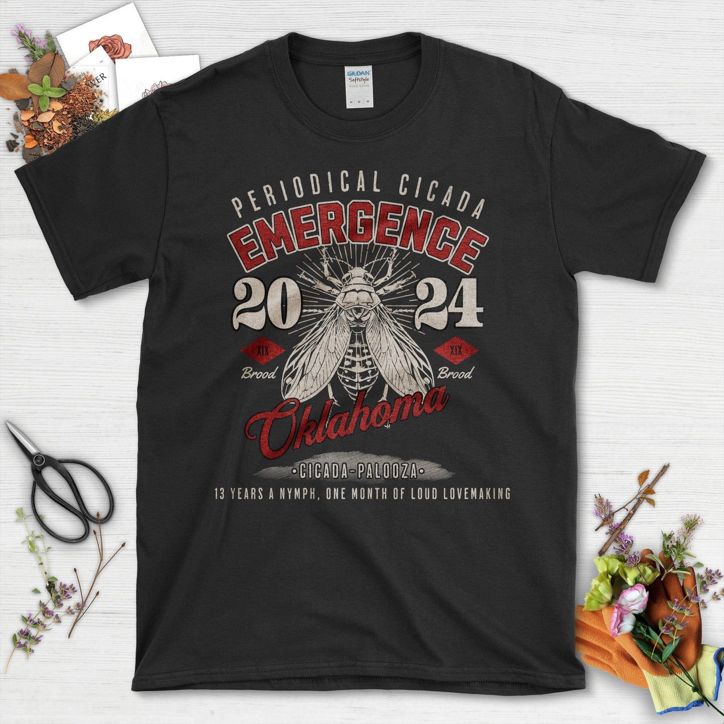 Periodical Cicada Emergence Oklahoma 2024 T-Shirt Black / S T-Shirt