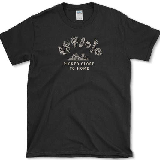 Picked Close to Home T-Shirt S / Black Essential Tees