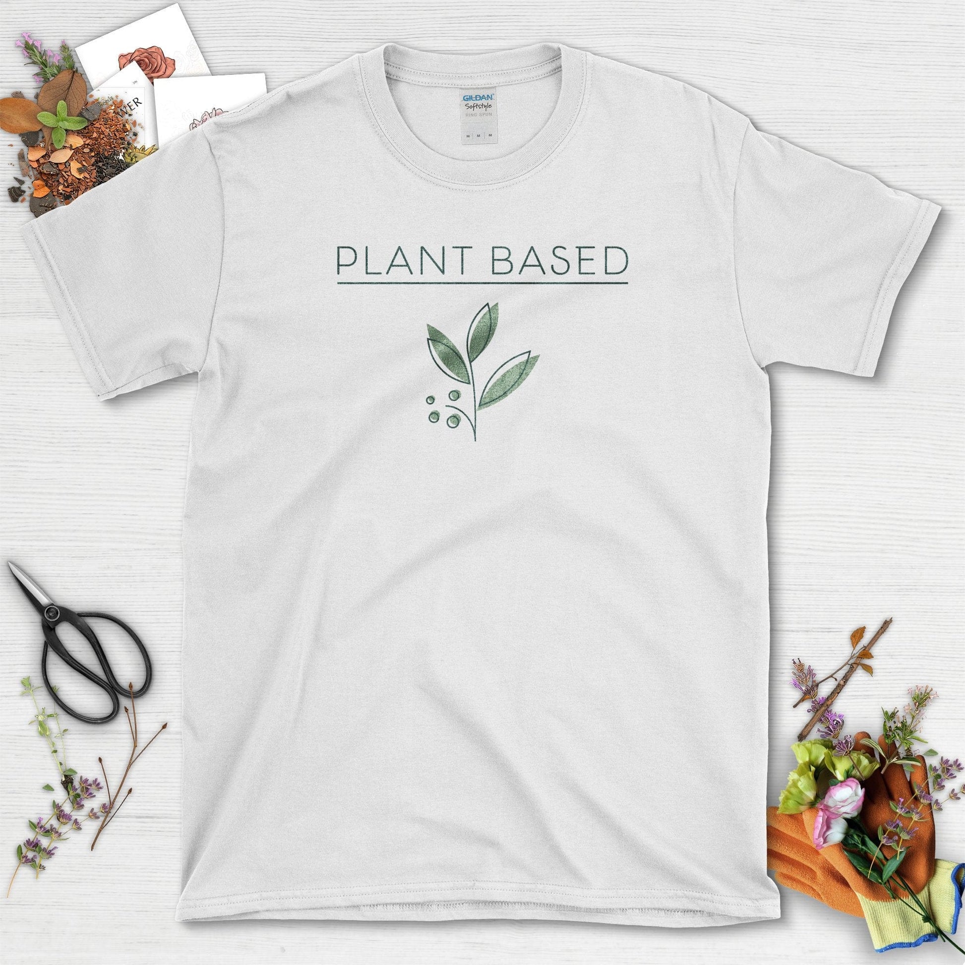 Plant Based Elegant Designs Greenery T-Shirt White / S T-Shirt