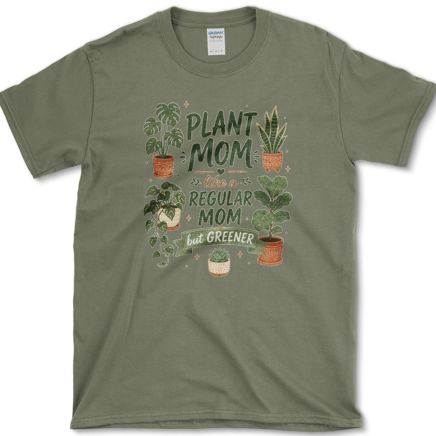 Plant Mom T-Shirt Military Green / S Essential Tees