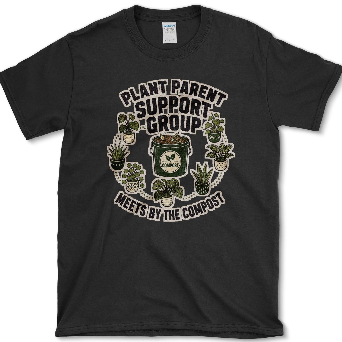 Plant Parent Support Group T-Shirt S / Black Essential Tees
