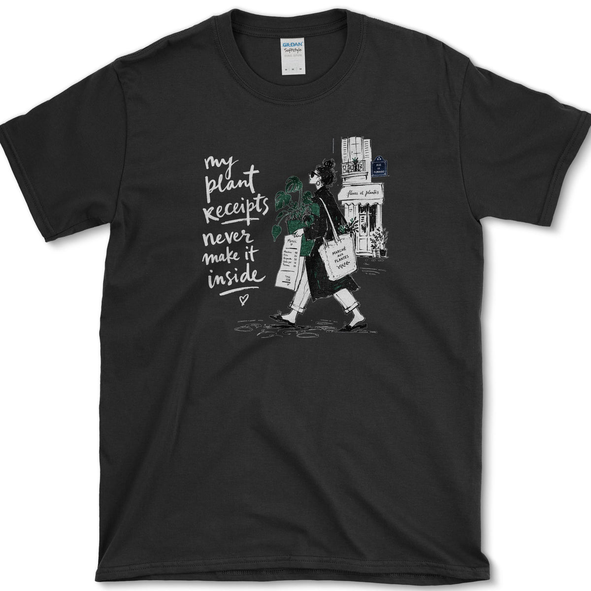 Plant Receipts T-Shirt Black / S Essential Tees