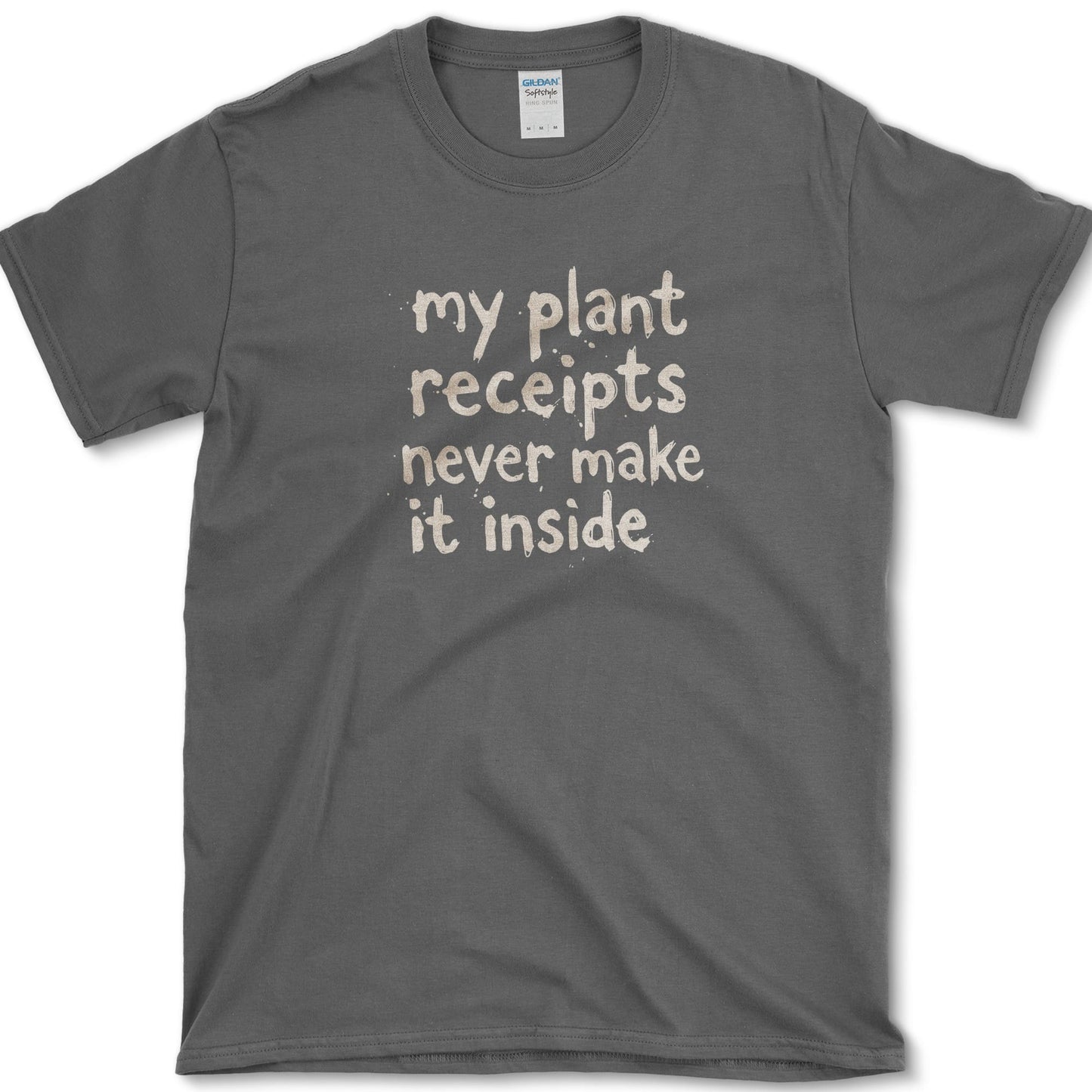 Plant Receipts design featuring plant parent artwork on a t-shirt