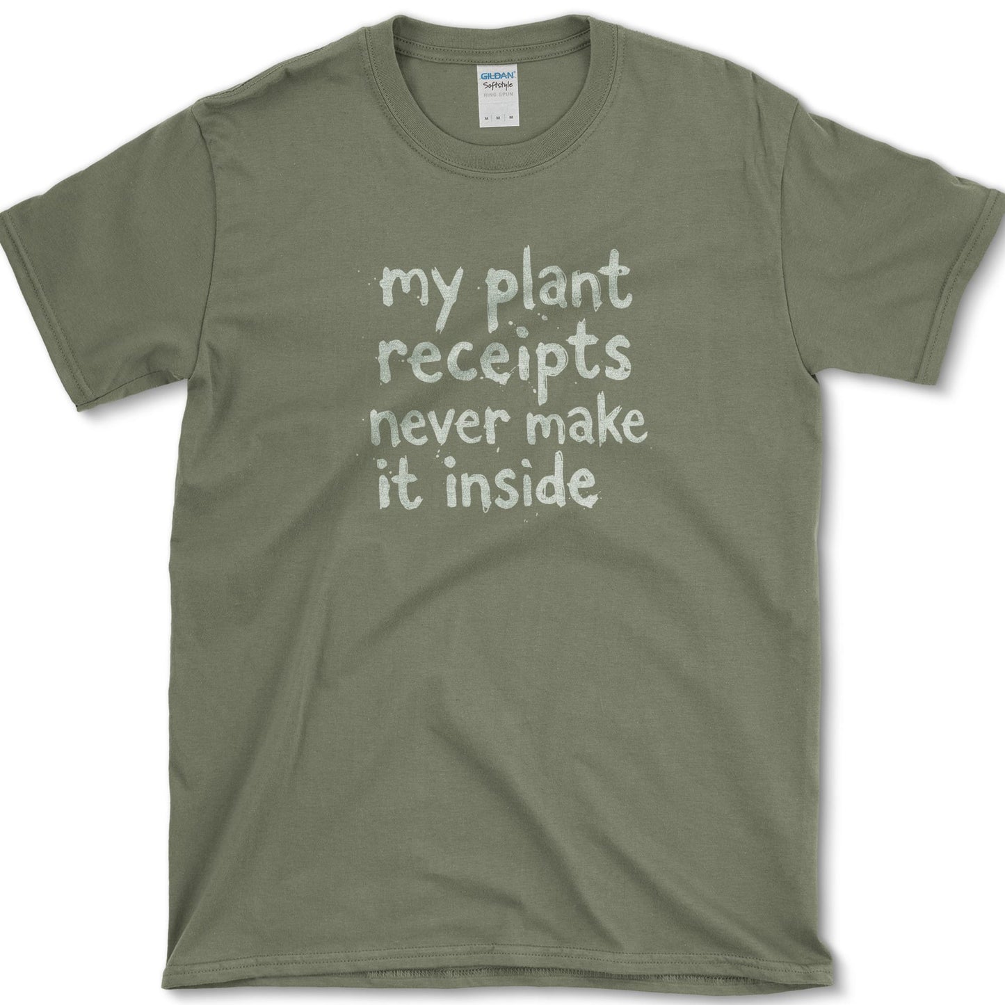 Plant Receipts design featuring plant parent artwork on a t-shirt