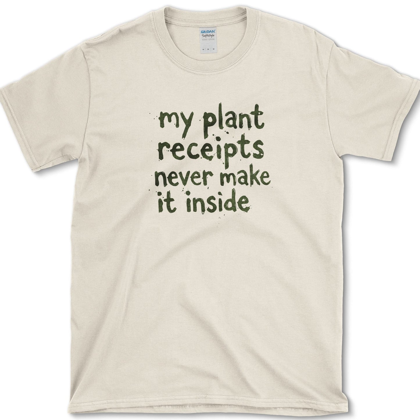 Plant Receipts design featuring plant parent artwork on a t-shirt
