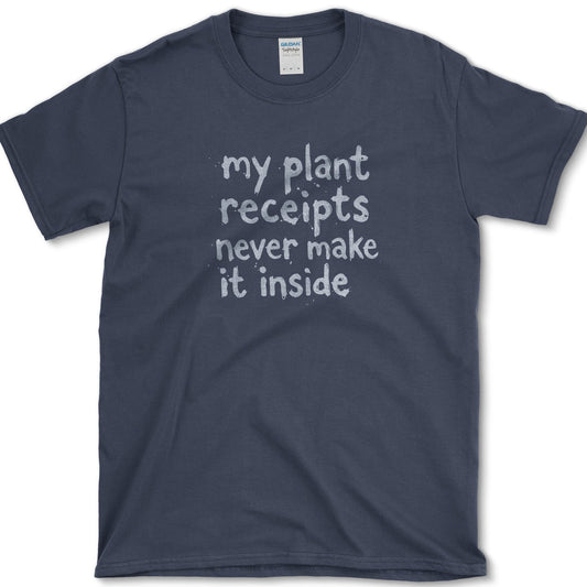 Plant Receipts design featuring plant parent artwork on a t-shirt