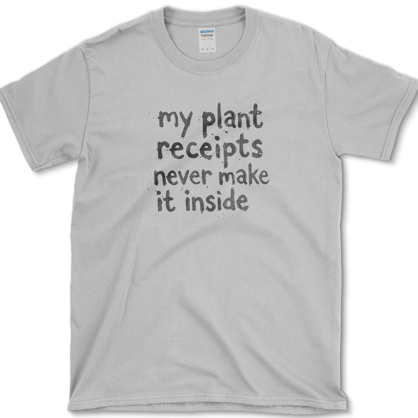 Plant Receipts design featuring plant parent artwork on a t-shirt