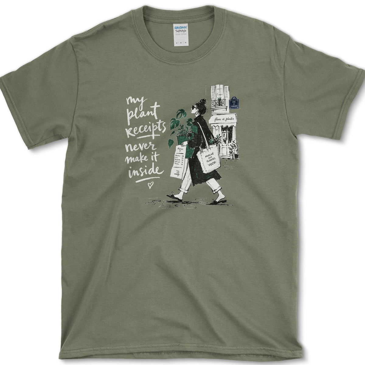 Plant Receipts T-Shirt Military Green / S Essential Tees