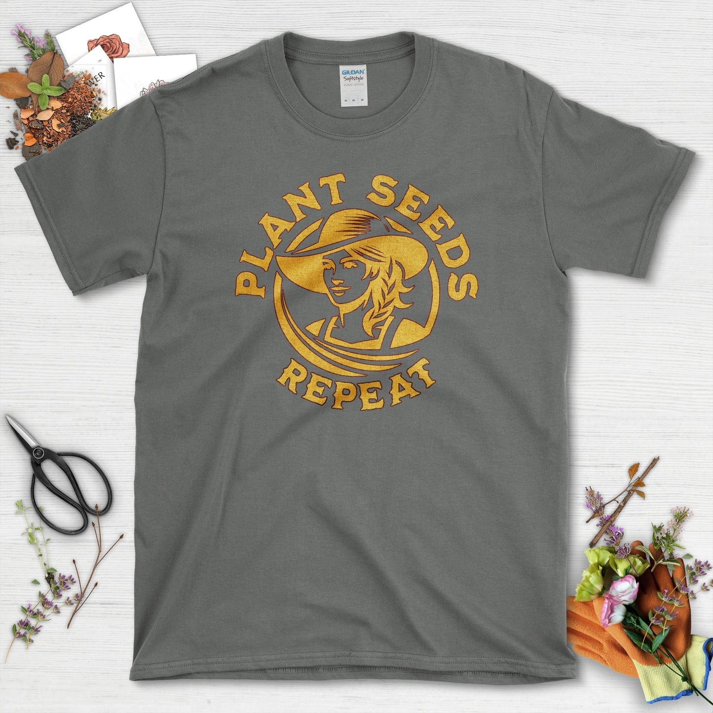 Plant Seeds T-Shirt Charcoal / S T-Shirt