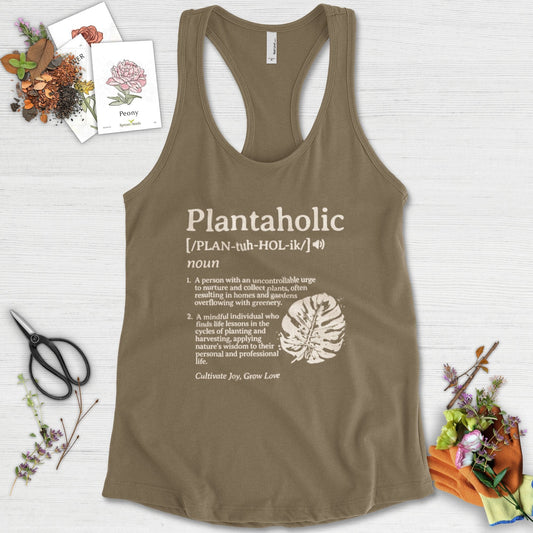 Plantaholic Definition Racerback Racerback / XS / Military Green Physical Item