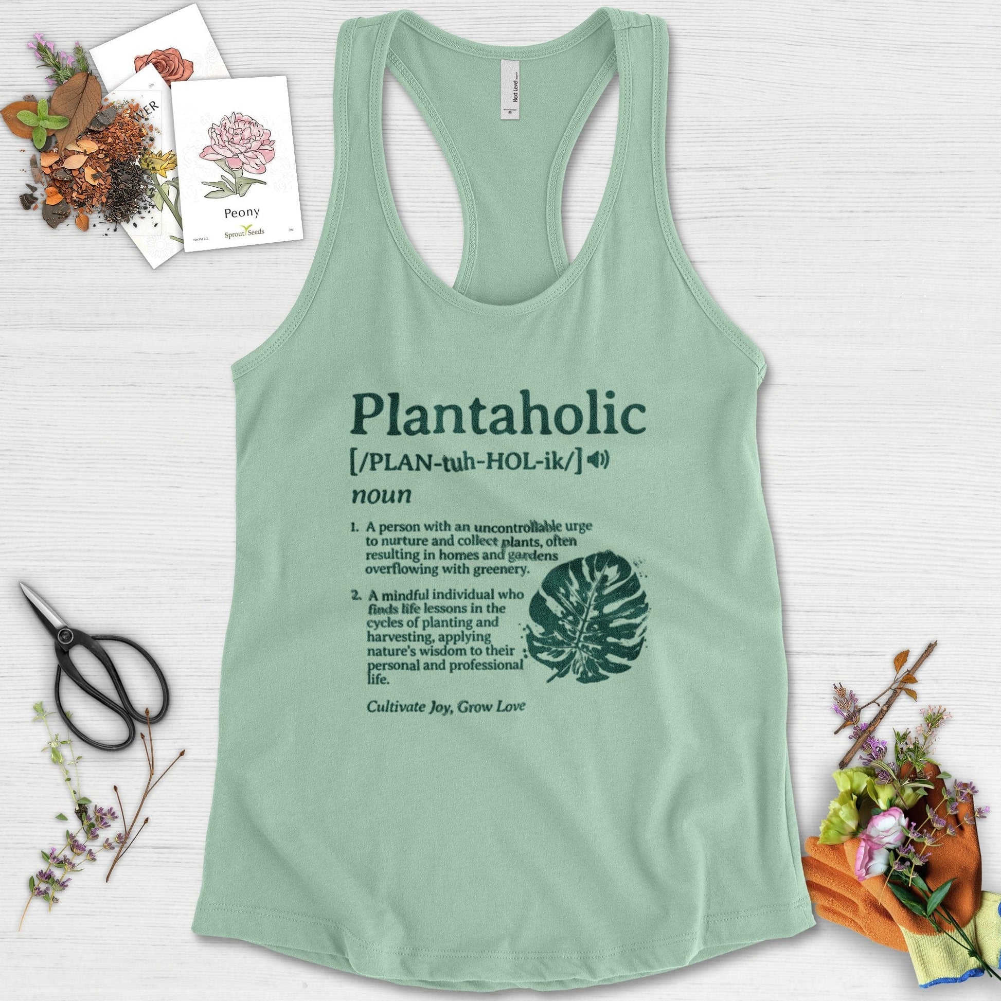 Plantaholic Definition Racerback Racerback / XS / Mint Physical Item