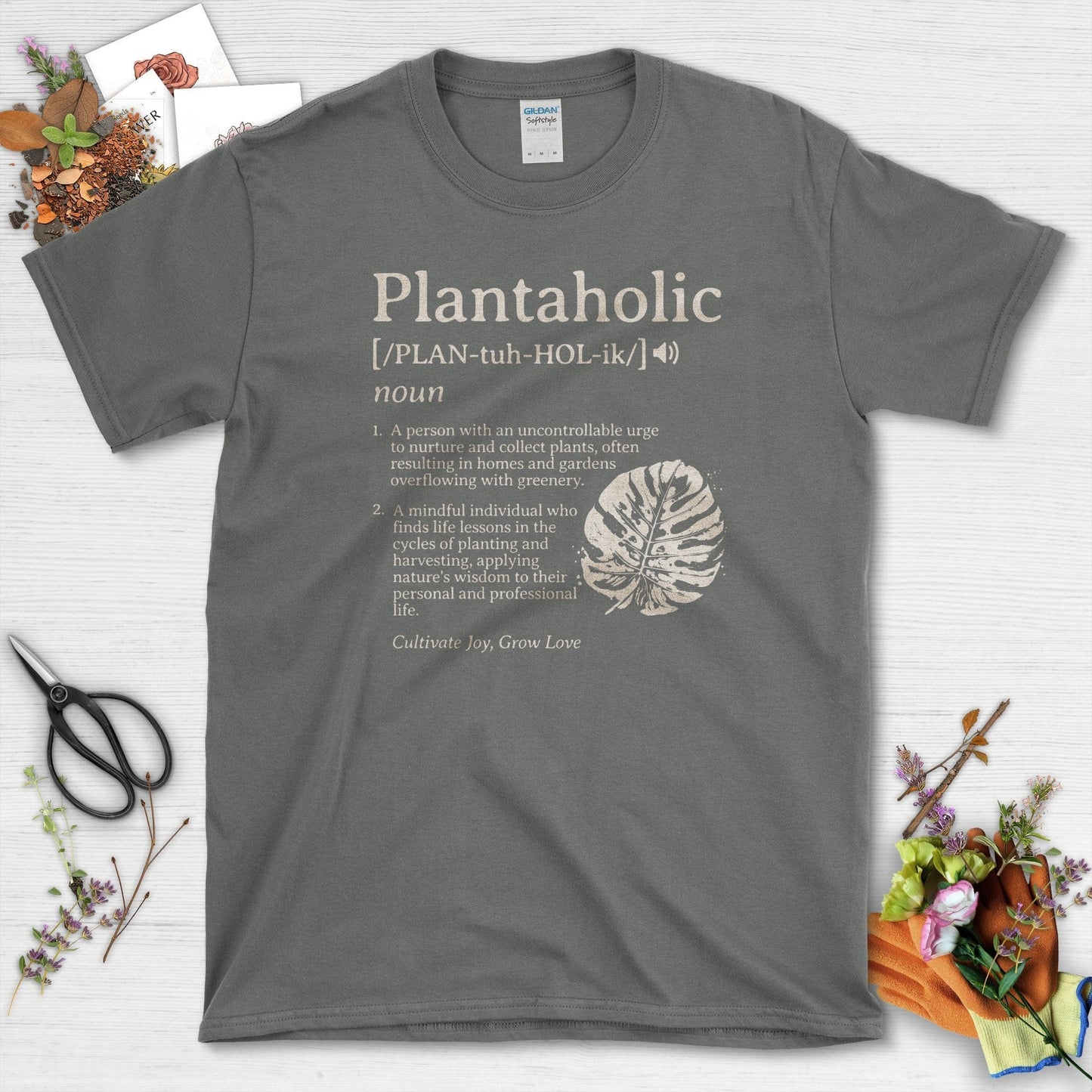 Plantaholic Definition T-Shirt Charcoal / S T-Shirt