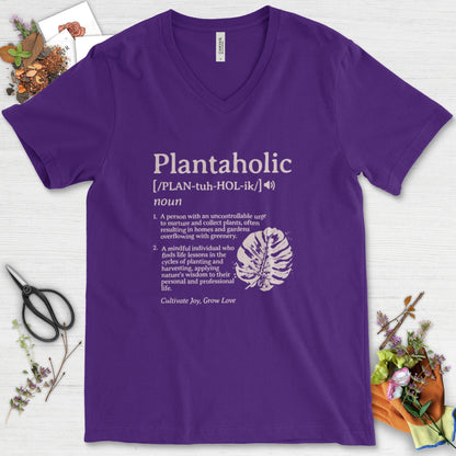 Plantaholic Definition V-Neck Team Purple / S Physical Item