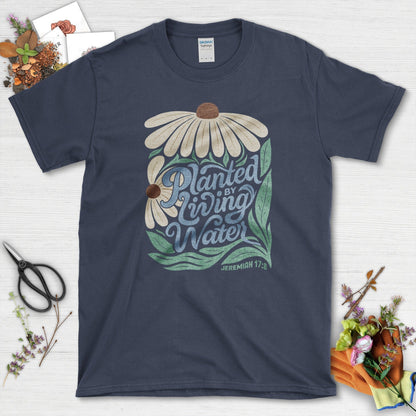 Planted by Living Water T-Shirt Essential Tees / S / Navy Physical Item