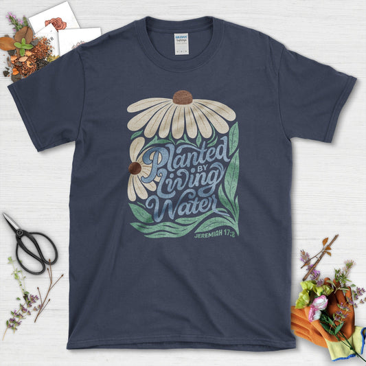 Planted by Living Water T-Shirt Essential Tees / S / Navy Physical Item