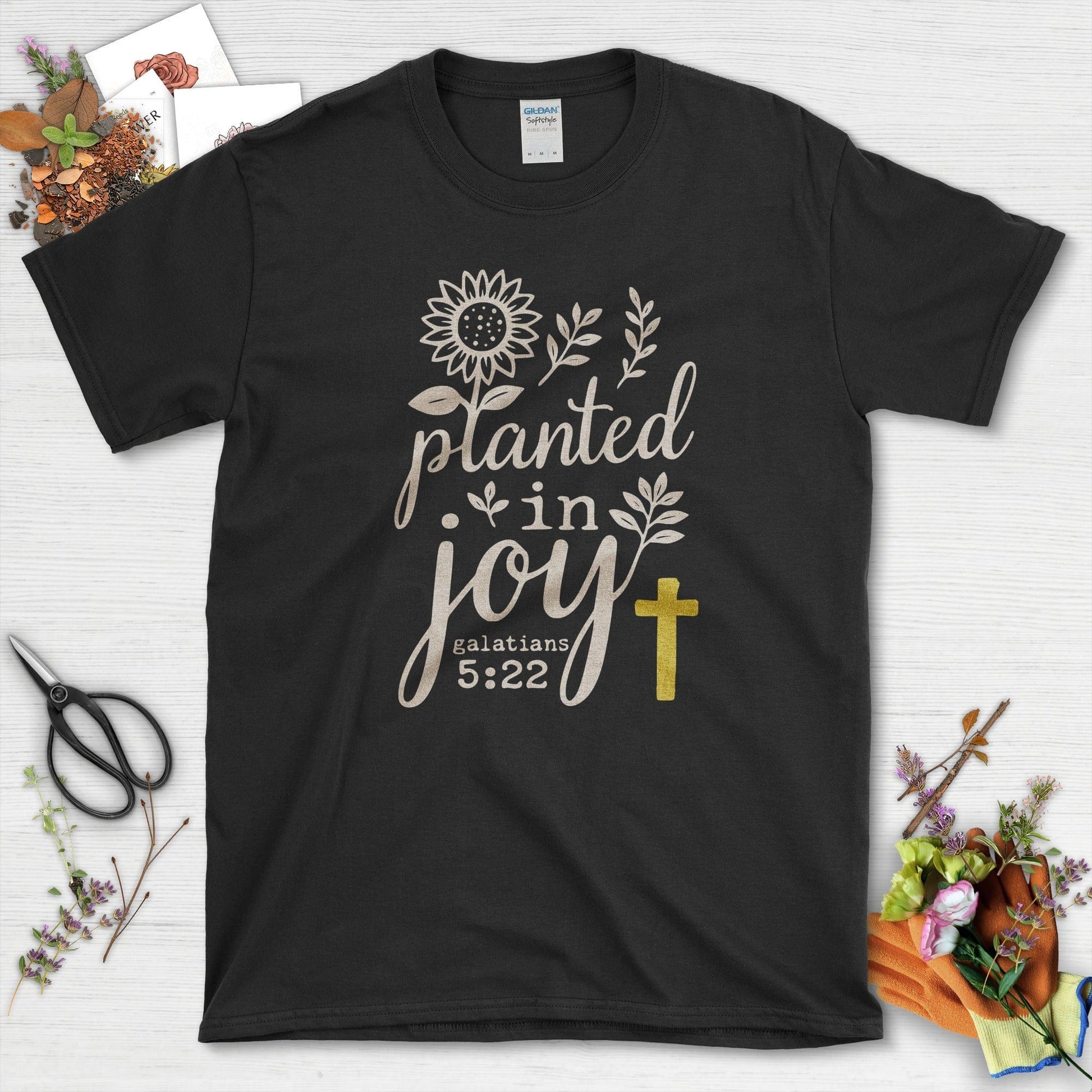 Planted in Joy T-Shirt Essential Tees / S / Black Physical Item
