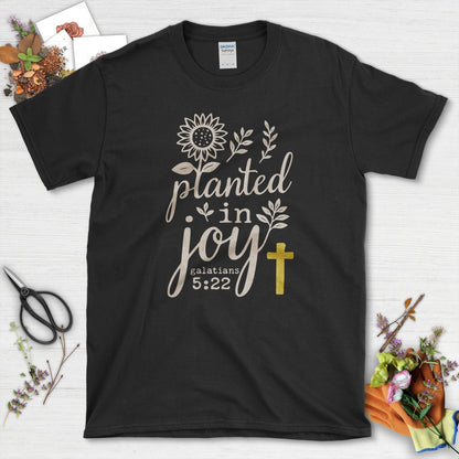 Planted in Joy T-Shirt Essential Tees / S / Black Physical Item