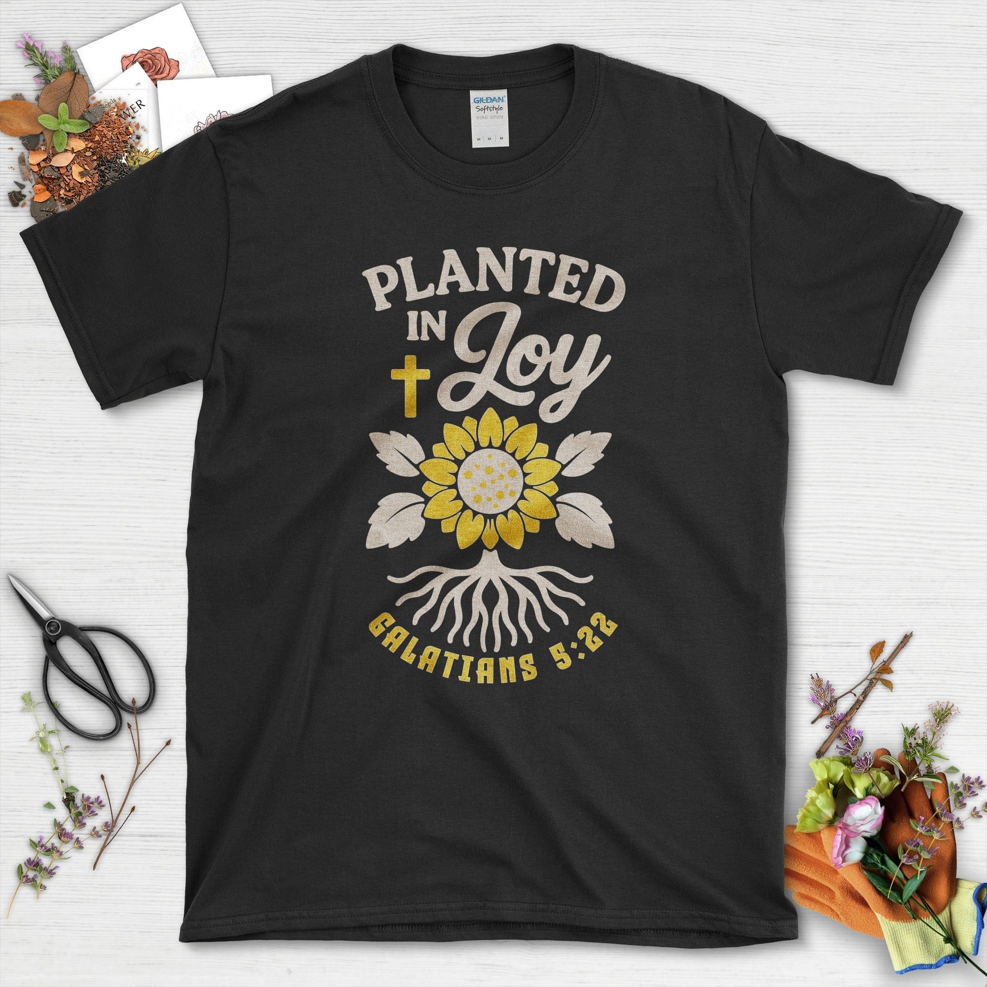 Planted in Joy T-Shirt Essential Tees / S / Black Physical Item