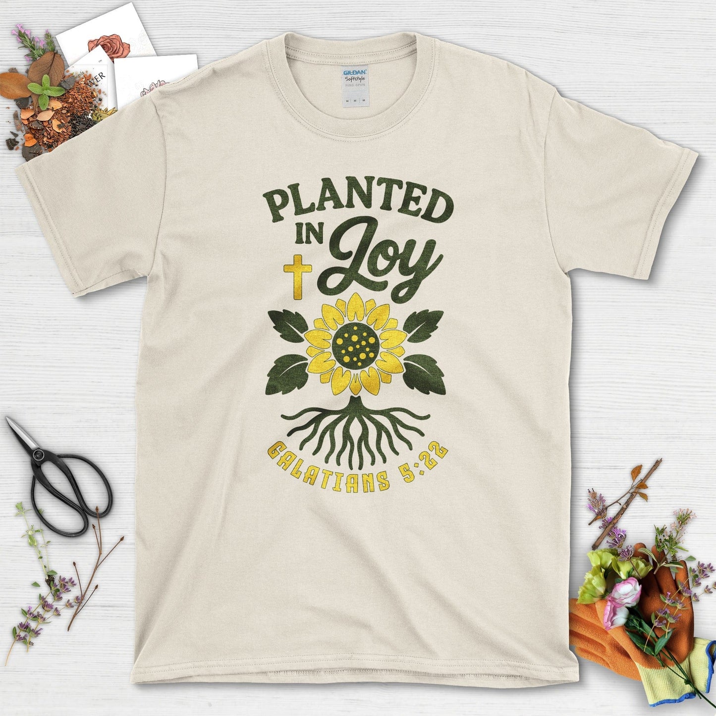 Planted in Joy T-Shirt Essential Tees / S / Natural Physical Item