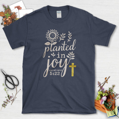 Planted in Joy T-Shirt Essential Tees / S / Navy Physical Item