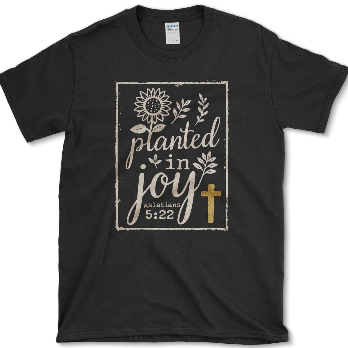 Planted In Joy T-Shirt S / Black Essential Tees