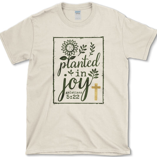 Planted In Joy T-Shirt S / Natural Essential Tees