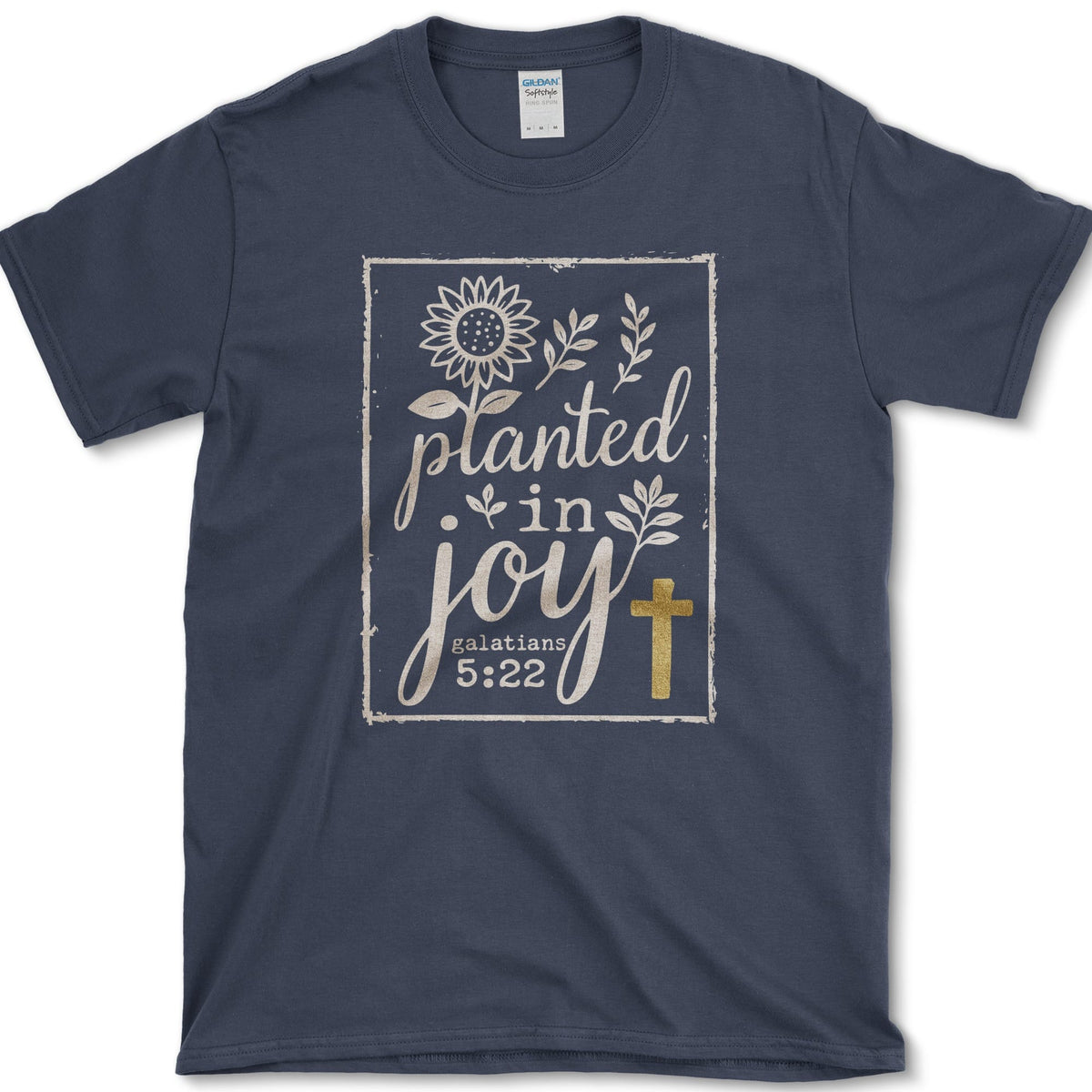 Planted In Joy T-Shirt S / Navy Essential Tees