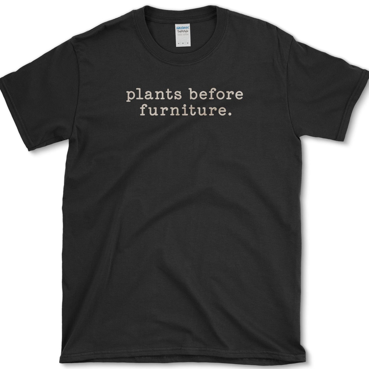 Plants Before Furniture T-Shirt S / Black Essential Tees