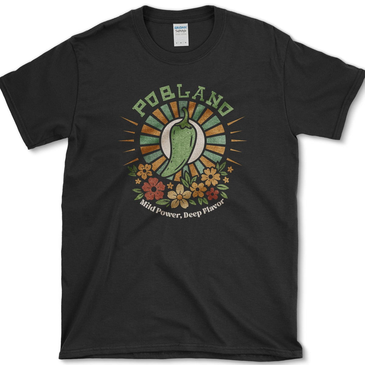 Poblano Pepper Garden Power T-Shirt Black / S Essential Tees