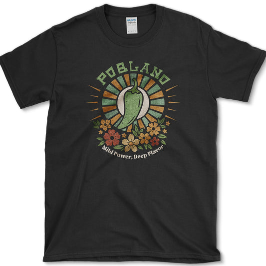 Poblano Pepper Garden Power T-Shirt Black / S Essential Tees