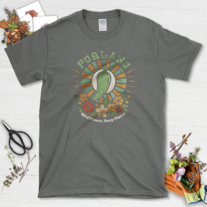 Poblano Pepper Garden Power T-Shirt Charcoal / M Physical Item