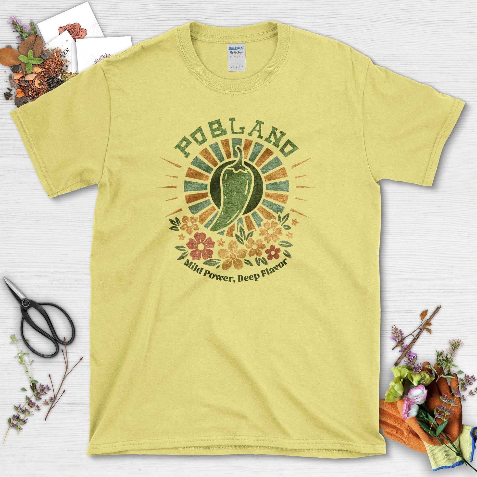 Poblano Pepper Garden Power T-Shirt Cornsilk / M Physical Item