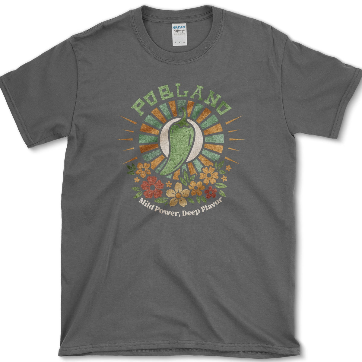 Poblano Pepper Garden Power T-Shirt Dark Heather / S Essential Tees
