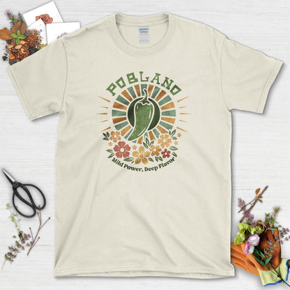 Poblano Pepper Garden Power T-Shirt Natural / M Physical Item