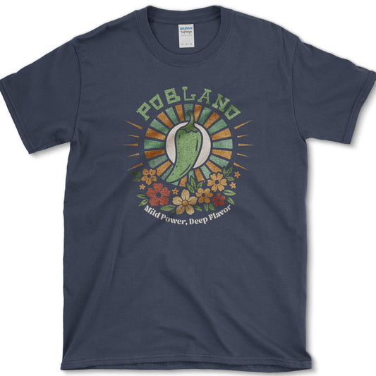 Poblano Pepper Garden Power T-Shirt Navy / S Essential Tees