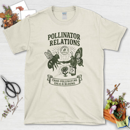Pollinator Relations Cross-Pollinating T-Shirt Natural / S Physical Item