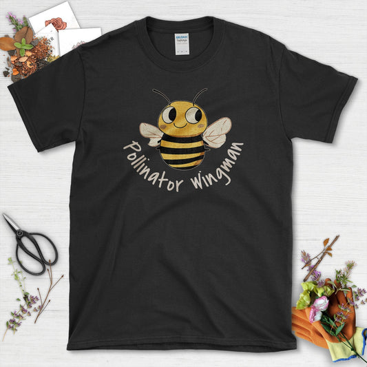 Pollinator Wingman Garden Inspired Eco-Friendly T-Shirts Black / S T-Shirt