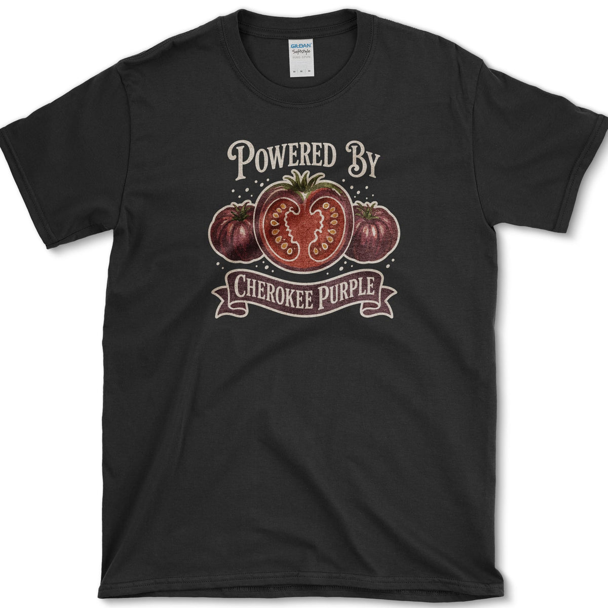 Powered By Cherokee Purple T-Shirt S / Black Essential Tees